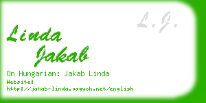 linda jakab business card